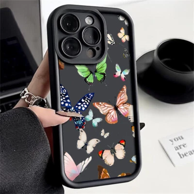 For iPhone 15 14 13 Pro Max 12 11 XR 16 7 8 Shockproof Butterfly Soft Case Cover - Image 1 of 4