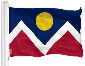 G128 Denver City Flag 3x5 Ft Printed 150D Polyester - Picture 1 of 5