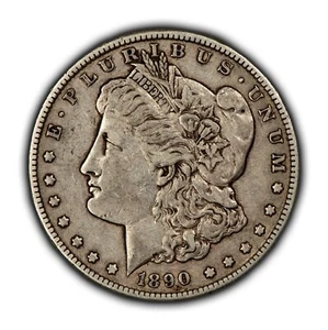 1890-CC $1 Morgan Silver Dollar - PQ Original XF Key Date Carson City - B4558 - Picture 1 of 4