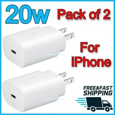 2 Pack 20w Type USB-C Fast Wall Charger For Apple iPhone 14 13 12 11 Pro Max