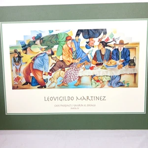 Leovigildo Martinez Torres Cafe Pasquale Galeria Mural Print Feast Banquet - Picture 1 of 7