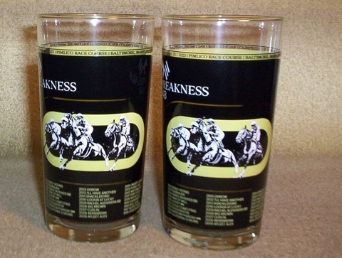 2 NEW OFFICIAL 2023 PREAKNESS GLASSES 148TH RUN - PIMLICO BALTIMORE MD 5/20/2023 Cover