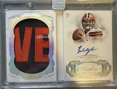2018 Flawless Baker Mayfield RC Rookie Patch Auto RPA Booklet /10 Sealed HOT!💎 - Image 1 of 2