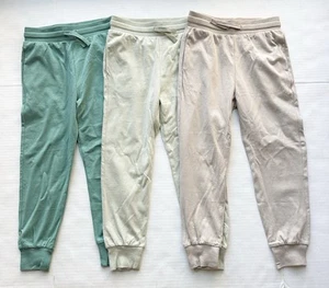 3 Pairs of Organic Cotton Sweatpants / Joggers in Neutrals NWOT - Picture 1 of 16