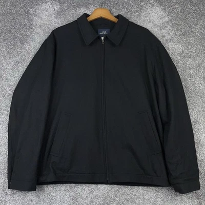 Chaqueta de bombardero Brooks Brothers Harrington para hombre grande negra clásica 346 Preppy Foto 1 de 4