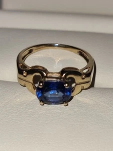 Kyanite And 9ct Yellow Gold Ring In Size N - Picture 1 of 5