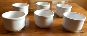 Crate & Barrel Set Of 6 Thick Farmhouse Soup Bowls White 20oz - Picture 1 of 4