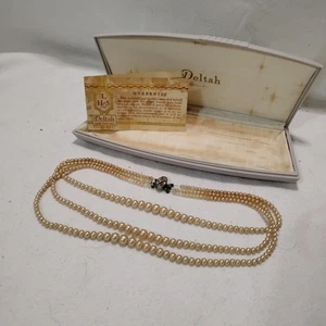 collar de perlas deltah vintage - Imagen 1 de 7