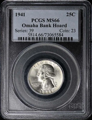 25C Washington Quarter 1941 graduación profesional MS66 Foto 1 de 2
