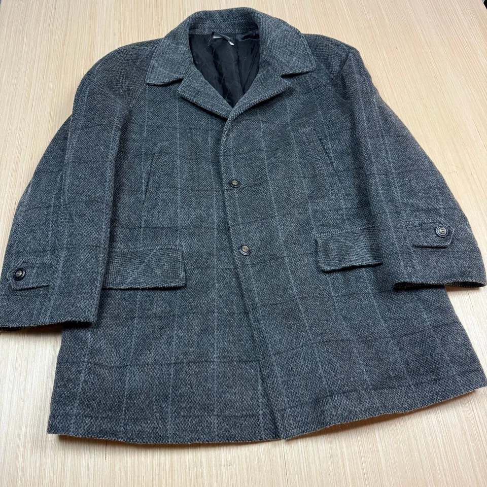 Abrigo de Lana Mohair Vintage Glenn Cuadros Saks Quinta Avenida Hecho en Italia talla 42 Foto 1 de 4
