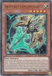 YU-GI-OH, ARTEFAKT LONGINUSLANZE, UR, RA01-DE006, 1. Auflage, TOP - Bild 1 von 1