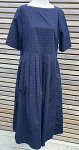 Toast Blue Self Print Box Pleat Dress Labelled Size Medium - Please Refer Measur - Bild 1 von 9