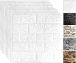 33 Pcs 3D Wall Panels Peel and Stick, 7Mm Thickened 3D Wall Panel Foam Brick 11. - Picture 1 of 12