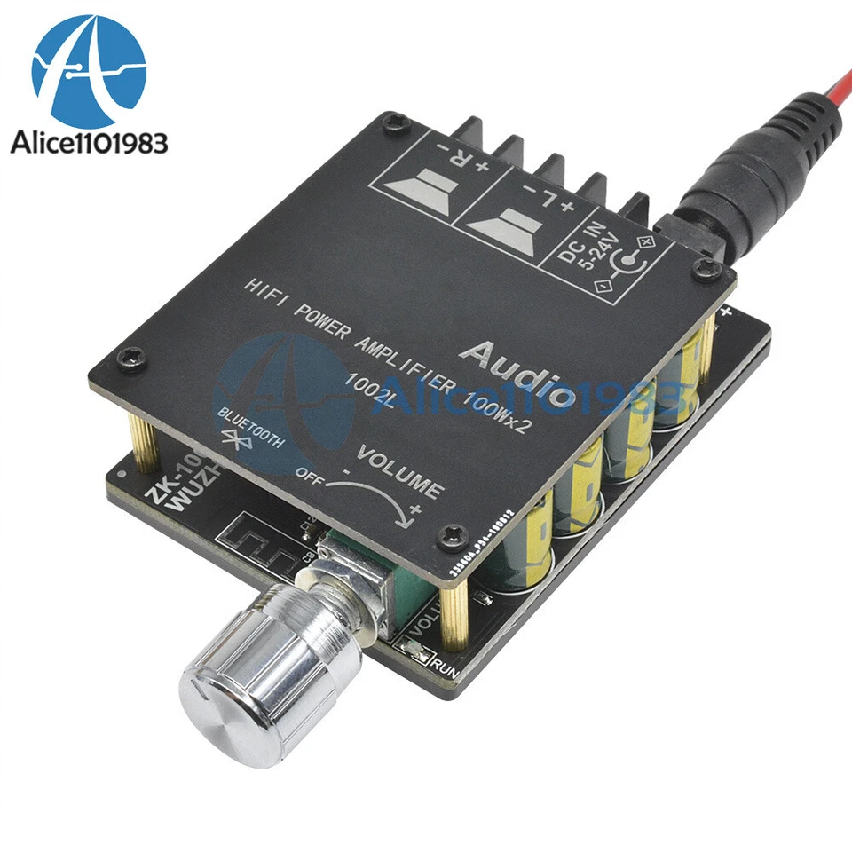 2x100W TPA3116 Mini 5.0 Bluetooth High power Amplifier Board Adjustable Button - Image 1 of 1