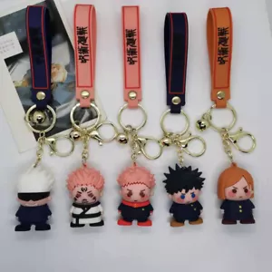 Jujutsu Kaisen Keychains 3D Doll Cosplay Keyrings Anime Pendant Car Bag Jewelry - Picture 1 of 12