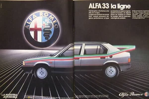 PUBLICITÉ DE PRESSE 1983 ALFA 33 LA LIGNE ALFA ROMEO LA MAESTRIA AUTOMOBILE - Imagen 1 de 1