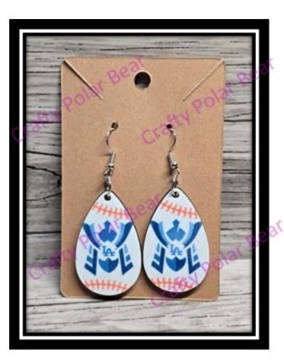 Ligeramente Defectuoso LA Dodgers Samurai Casco Gancho Lágrima Pendientes Béisbol  Foto 1 de 3