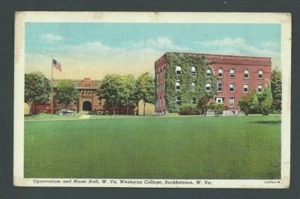 Tarjeta postal West VA Wesleyan College & Music Hall 1946 - Imagen 1 de 1