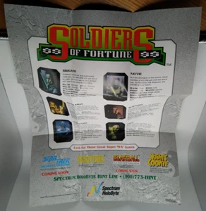 Soldiers of Fortune Super Nintendo SNES NUR POSTER Original, Top Zustand - Bild 1 von 6