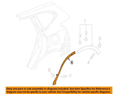 Protector de moldura exterior panel cuarto HONDA OEM 17-22 CR-V 74452TMET01 Foto 1 de 2