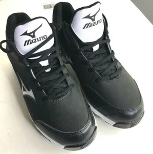 NIB Mizuno 9 Spike Vintage Switch 320429 Baseball Cleats Mens 8 M Black/White - Picture 1 of 9