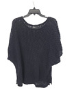 Lane Bryant Sweater Womens 18/20 Black Open Knit Dolman Sleeve Pullover