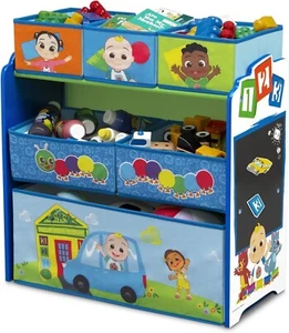 Cocomelon Toy Box Organiser Furniture Storage Kids Delta Children Multi Bin - Picture 1 of 9