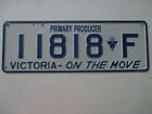 1997 Victoria primary producer farm 11818-F On Move blue/white license plate