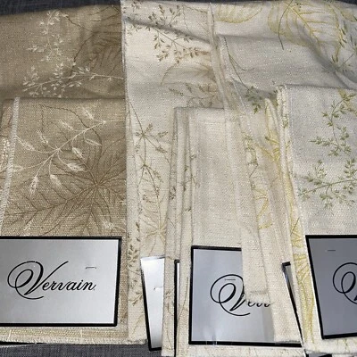 Vervain 100% Silk Fabric Sample Set Of 9 Pieces, Verdure Print In 3 Colors - Image 1 of 4