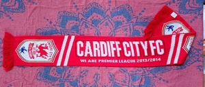 2013/2014 We Are Premier League Cardiff City FC Fire & Passion Scarf Red - Picture 1 of 13
