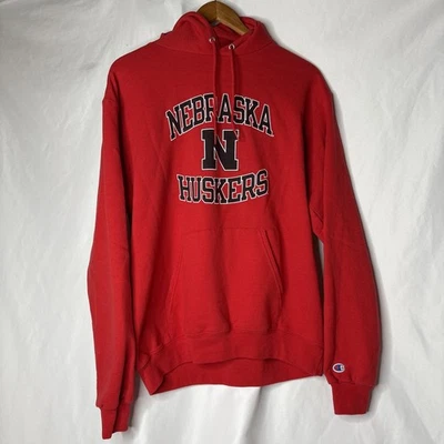 Champion Nebraska Huskers Juvenil Mediano Rojo Pullover Sudadera con Capucha Sudadera Foto 1 de 4