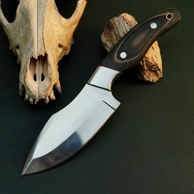 Gift-Ready 8.9" Damascus / Steel Knife Full Tang Hunt it Hunt + Leather Sheath - Image 1 of 4