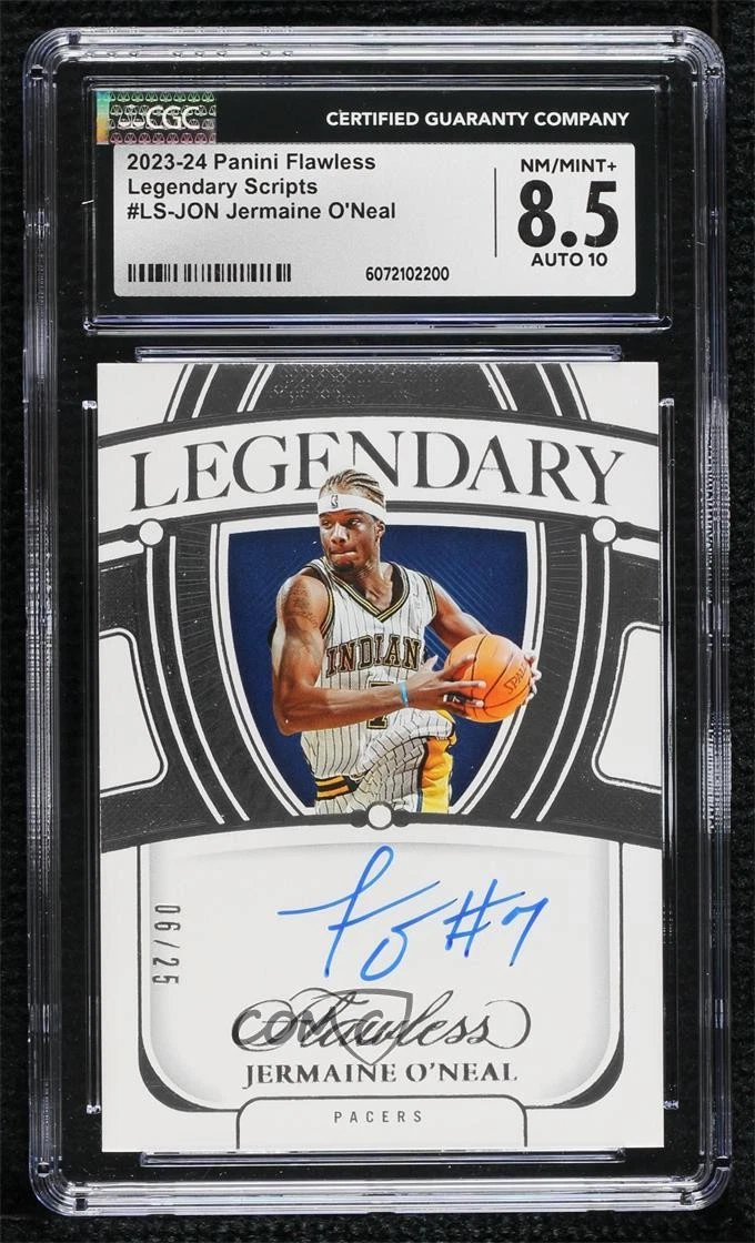 Jermaine O'Neal Basketball Autographed Sports Trading Cards
