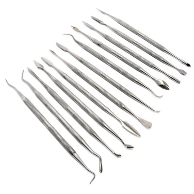 12PC STAINLESS STEEL WAX CARVER SET CLAY SOAP CARVING ART CRAFT MODELLING TOOLS - Image 1 of 3