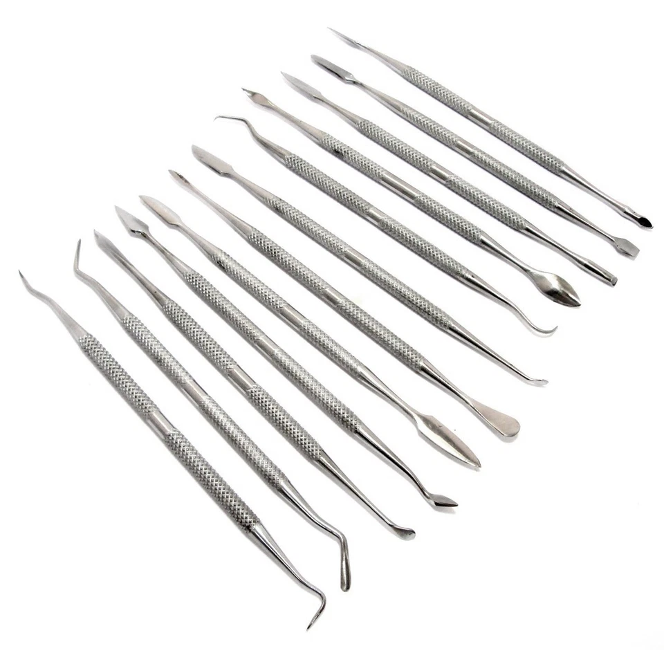 12PC STAINLESS STEEL WAX CARVER SET CLAY SOAP CARVING ART CRAFT MODELLING TOOLS - Image 1 of 3