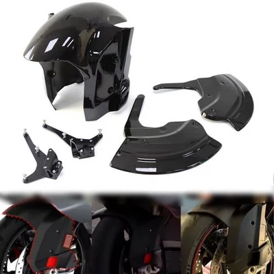 Cubierta de radiador pinza guardabarros delantero negro brillante apta para BMW S1000RR R 2019-2025 Foto 1 de 4