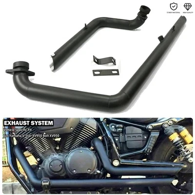 Exhaust Pipe Fullsystem Muffler XVS950 Iron for YAMAHA Star Bolt XV950 2010-2018 — 第 1/4 张图片