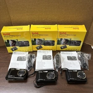 3- Kodak Pixpro FZ43 Digitalkameras in Box getestet funktioniert sauber komplett - Bild 1 von 13
