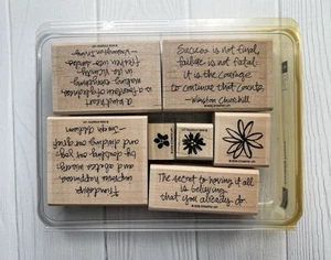 NEW Stampin Up Friendship Flowers Stamp Floral Success Churchill Courage Kind - Picture 1 of 17