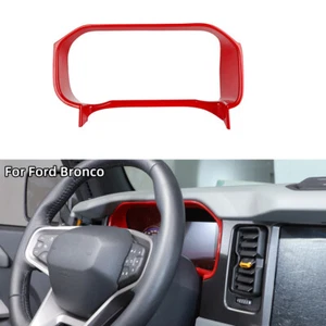 Red Dashboard Instrument Cover Trim Frame For Ford Bronco 2021-2023 Accessories - Bild 1 von 9