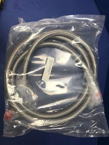 Brooks 8081663 SS Braided Hose 95"L w/ 3/4" OD Male Fittings, New - Picture 1 of 6