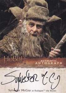 The Hobbit Desolation of Smaug Autograph Card SM Sylvester McCoy as Radagast