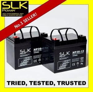 FREERIDER KENSINGTON 2 x 12V 36AH SLK POWER MOBILITY SCOOTER BATTERIES - Picture 1 of 5