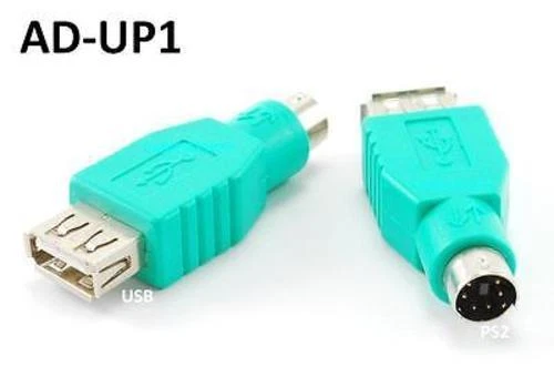 USB Type-A Female to PS/2 (Keyboard/Mouse) Male Green Passive Adapter, AD-UP1 - Image 1 of 1