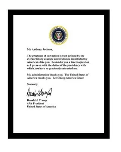 Donald Trump signed letter 8.5 x 11 Customized YOUR NAME make America great GOP - Picture 1 of 6