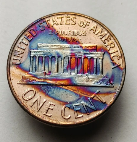 1962d Lincoln penny monster toned unc us one cent coin #349 Cover