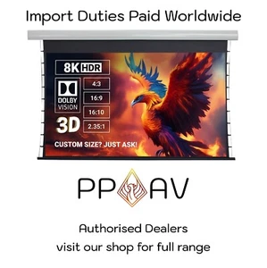 Projector Screen Pro-White 120-250 inch Drop Down - Phoenix Screens - Picture 1 of 7