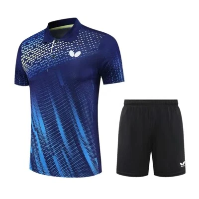 Li Ning Men's Table Tennis Badminton T-shirts Shorts Suit Sports Sets 41710 - Image 1 of 3