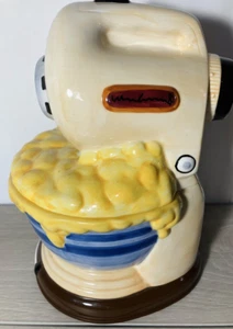 TREASURE CRAFT Vintage Ceramic Cookie Jar Kitchen Mixer Bowl in Original Box BC - Picture 1 of 19