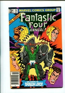 FANTASTIC FOUR ANNUAL 16 (9.2) NEWSSTAND 1ST DRAGONLORD MARVEL (b047) - Picture 1 of 2